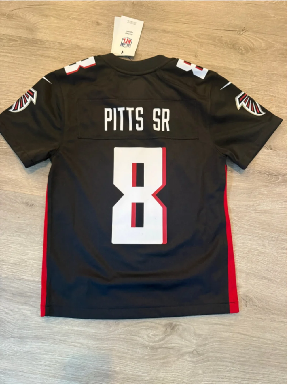 Kids Nike Atlanta Falcons Kyle Pitts Jersey Black Red Size S